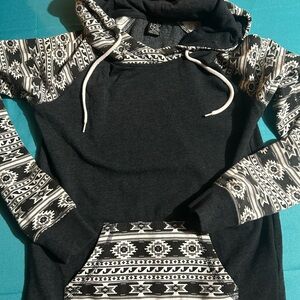 Empyre Black and White Tribal Hoodie